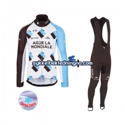 Herre 2017 AG2R La Mondiale Vinter sykkeldrakt + bib cykeltights N001 Herre 2017 AG2R La Mondiale Vinter sykkeldrakt + bib cykeltights N001