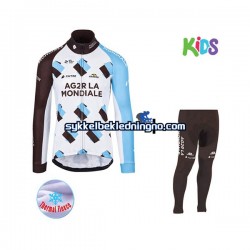 Barn 2017 AG2R La Mondiale Vinter sykkeldrakt + cykeltights N001 Barn 2017 AG2R La Mondiale Vinter sykkeldrakt + cykeltights N001