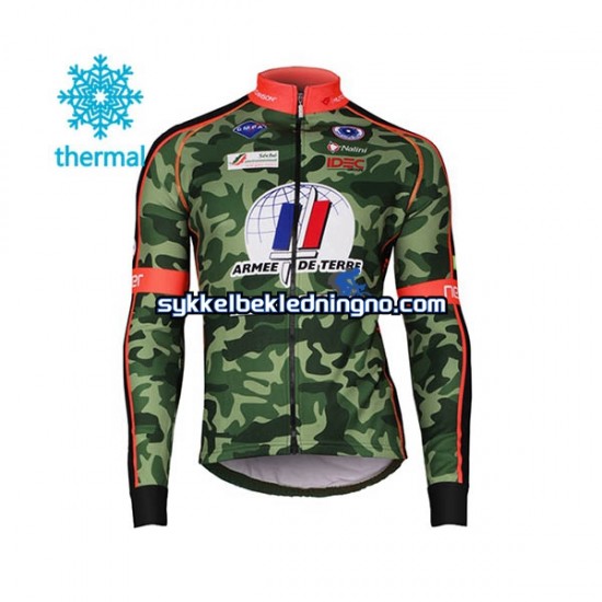 Herre 2017 Armee De Terre Vinter sykkeldrakt + bib cykeltights N001