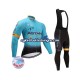 Herre 2017 Astana Pro Team Vinter sykkeldrakt + bib cykeltights N001