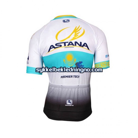 Herre 2017 Astana Pro Team sykkeldrakt + bib sykkelshorts N002