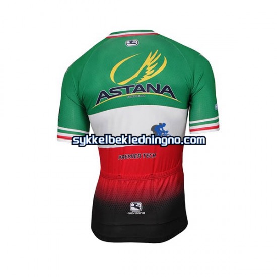 Herre 2017 Astana Pro Team sykkeldrakt + bib sykkelshorts N005