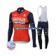 Herre 2017 Bahrain Merida Vinter sykkeldrakt + bib cykeltights N001