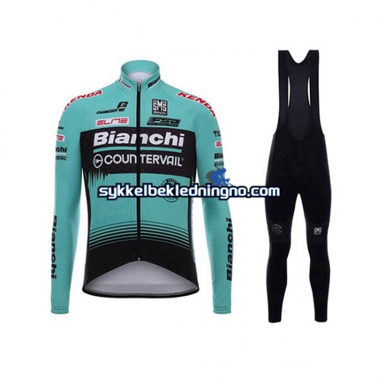 Herre 2017 Bianchi Countervail sykkeldrakt + bib sykkelbukse N001