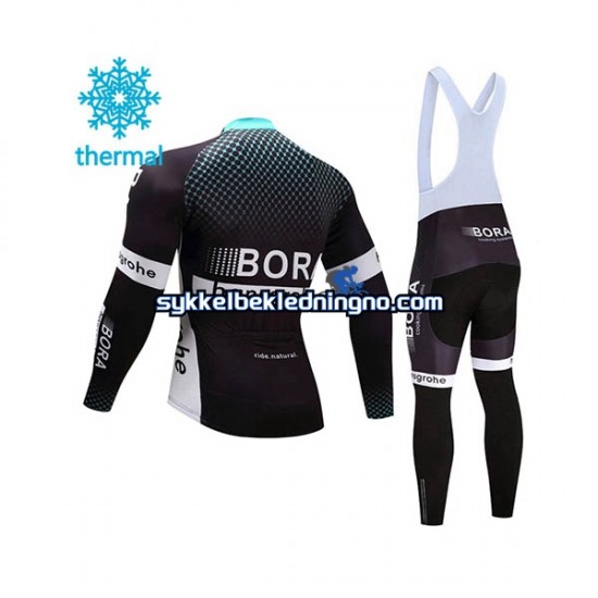 Herre 2017 Bora-Hansgrohe Vinter sykkeldrakt + bib cykeltights N001