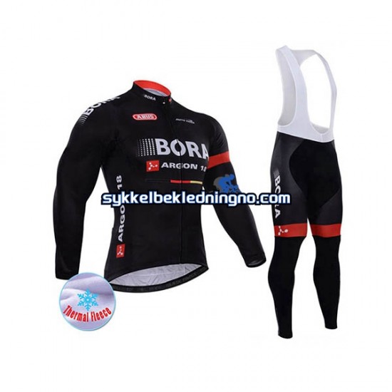 Herre 2017 Bora-Hansgrohe Vinter sykkeldrakt + bib cykeltights N003