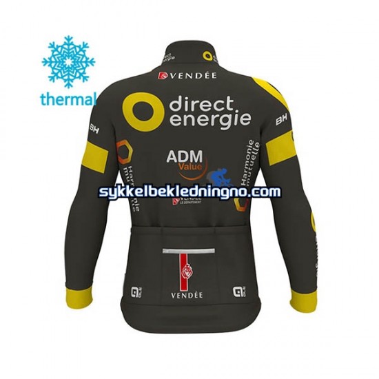 Herre 2017 Direct Energie Vinter sykkeldrakt + bib cykeltights N001