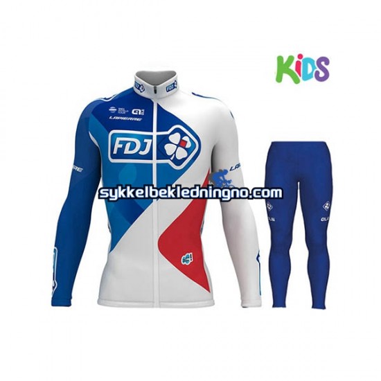 Barn 2017 FDJ sykkeldrakt + sykkelbukse N001