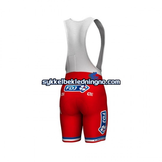 Herre 2017 FDJ sykkeldrakt + bib sykkelshorts N002