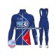 Herre 2017 FDJ Vinter sykkeldrakt + bib cykeltights N002