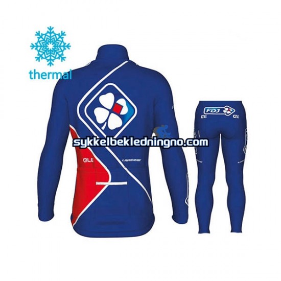 Barn 2017 FDJ Vinter sykkeldrakt + cykeltights N002