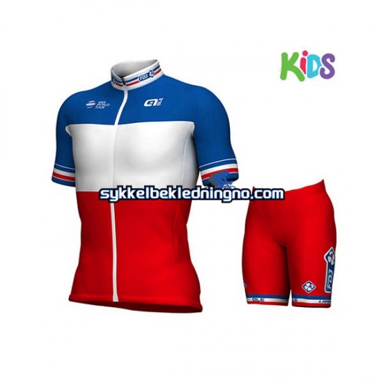 Barn 2017 FDJ sykkeldrakt + sykkelshorts N003