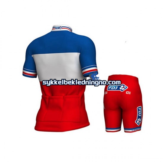 Barn 2017 FDJ sykkeldrakt + sykkelshorts N003