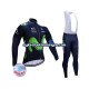 Herre 2017 Movistar Team Vinter sykkeldrakt + bib cykeltights N001