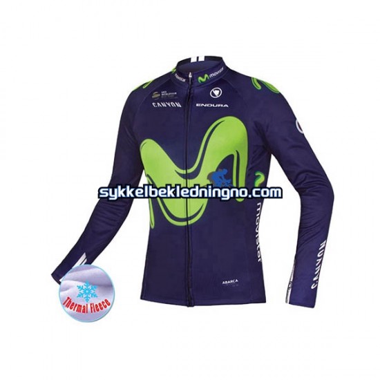 Herre 2017 Movistar Team sykkeldrakt vinter N001