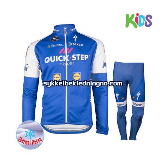 Barn 2017 Quick-Step Floors Vinter sykkeldrakt + cykeltights N001