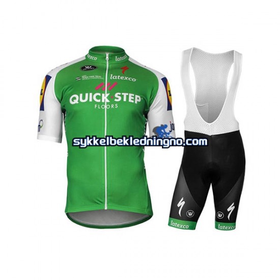 Herre 2017 Quick-Step Floors sykkeldrakt + bib sykkelshorts N002