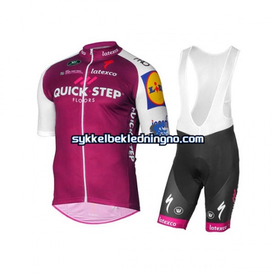 Herre 2017 Quick-Step Floors sykkeldrakt + bib sykkelshorts N003