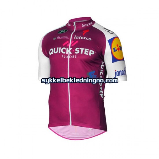 Herre 2017 Quick-Step Floors sykkeldrakt + bib sykkelshorts N003