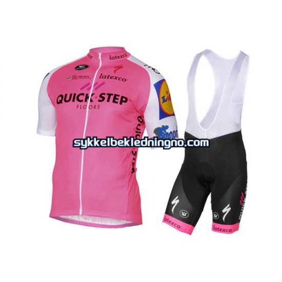 Herre 2017 Quick-Step Floors sykkeldrakt + bib sykkelshorts N004