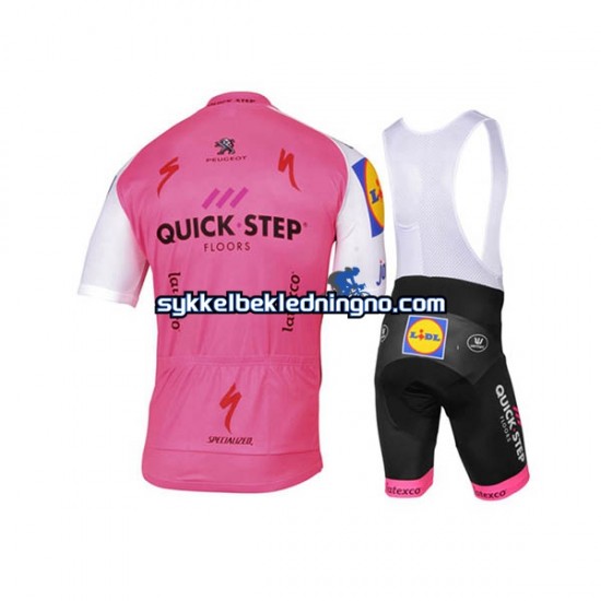 Herre 2017 Quick-Step Floors sykkeldrakt + bib sykkelshorts N004