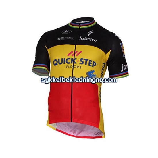 Herre 2017 Quick-Step Floors sykkeldrakt + bib sykkelshorts N006