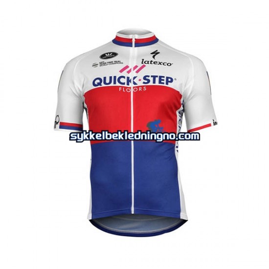 Herre 2017 Quick-Step Floors sykkeldrakt + bib sykkelshorts N007