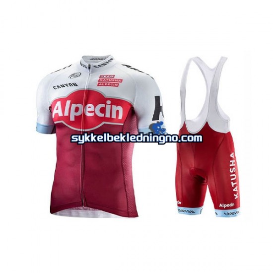 Herre 2017 Team Katusha-Alpecin sykkeldrakt + bib sykkelshorts N001