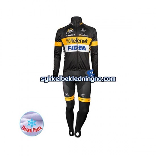 Herre 2017 Telenet Fidea Lions Vinter sykkeldrakt + bib cykeltights N001