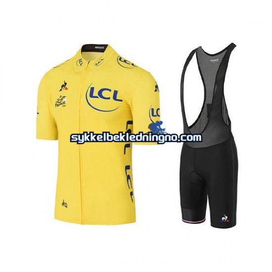 Herre 2017 Tour De France sykkeldrakt + bib sykkelshorts N001