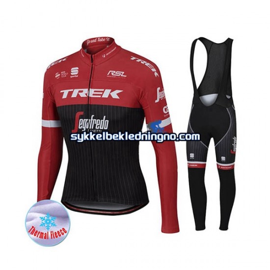 Herre 2017 Trek-Segafredo Vinter sykkeldrakt + bib cykeltights N001