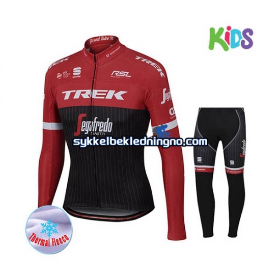 Barn 2017 Trek-Segafredo Vinter sykkeldrakt + cykeltights N001