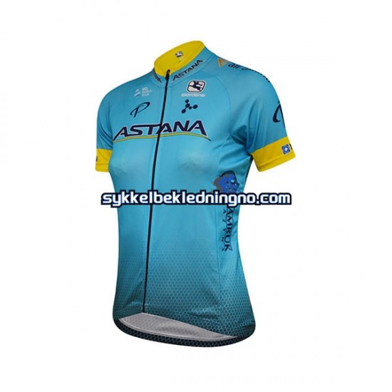 Dame 2018 Astana Pro Team sykkeldrakt Kortermet N001