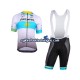 Herre 2018 Astana Pro Team sykkeldrakt + bib sykkelshorts N002