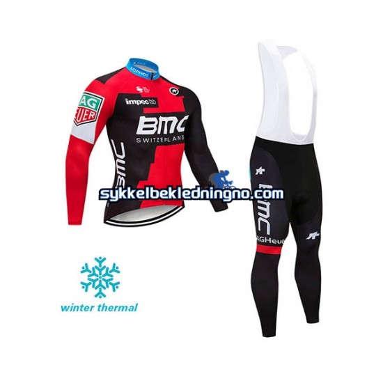 Herre 2018 BMC Racing Team Vinter sykkeldrakt + bib cykeltights N001