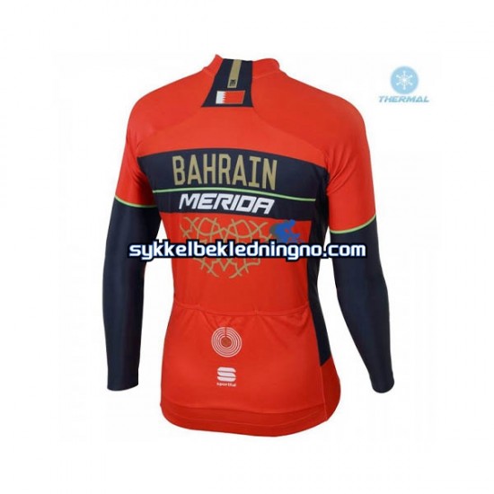 Herre 2018 Bahrain Merida sykkeldrakt vinter N001