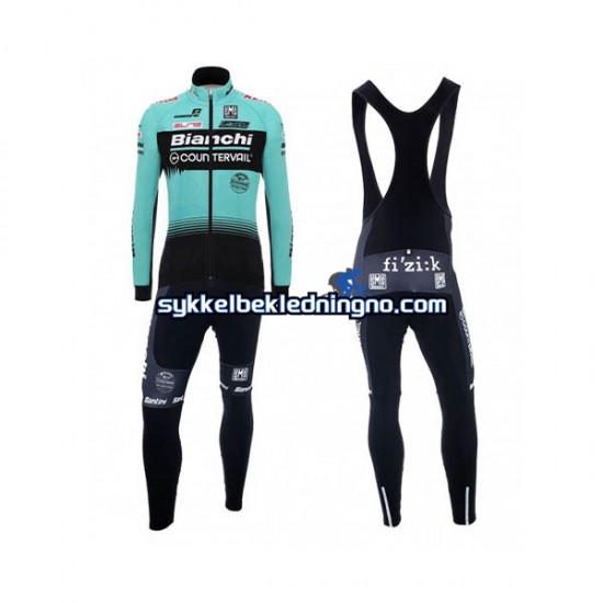 Herre 2018 Bianchi Countervail sykkeldrakt + bib sykkelbukse N001