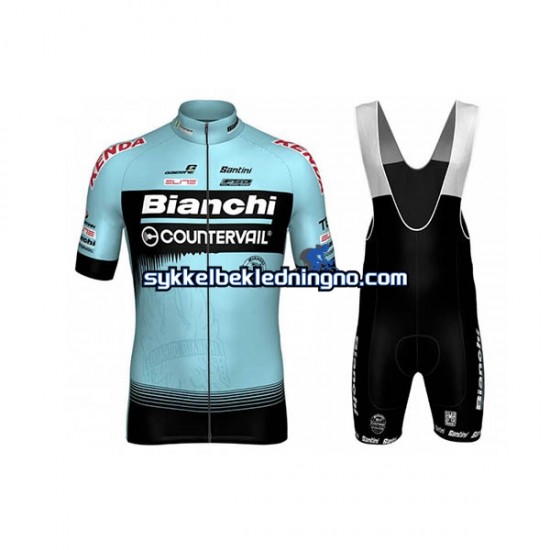 Herre 2018 Bianchi Countervail sykkeldrakt + bib sykkelshorts N001