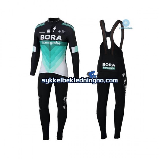 Herre 2018 Bora Hansgrohe Vinter sykkeldrakt + bib cykeltights N001