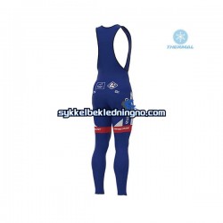 Herre 2018 FDJ Vinter sykkeldrakt + bib cykeltights N001