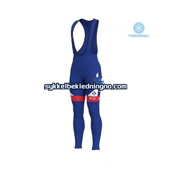 Herre 2018 FDJ vinter bib cykeltights N001