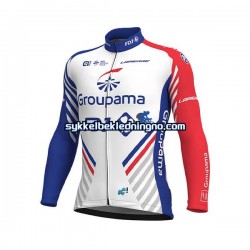 Herre 2018 FDJ sykkeldrakt Langermet N001