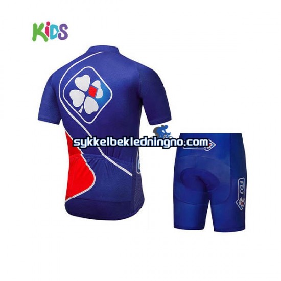 Herre 2018 FDJ sykkeldrakt + sykkelshorts N002