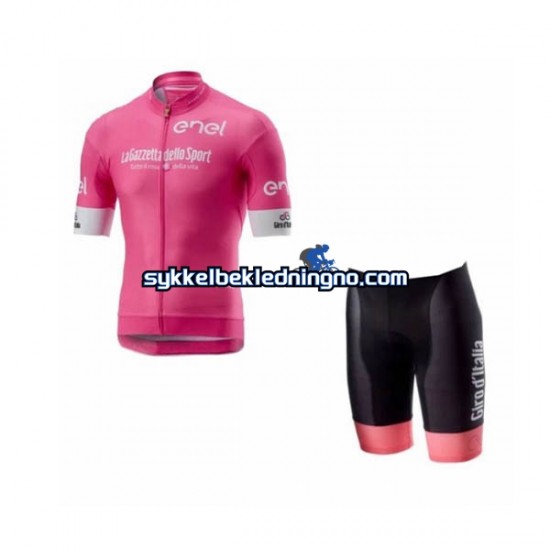 Herre 2018 Giro d Italia sykkeldrakt + sykkelshorts