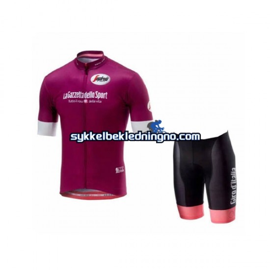 Herre 2018 Giro d Italia sykkeldrakt + sykkelshorts N004