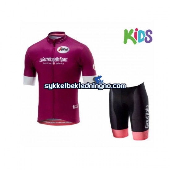 Barn 2018 Giro d Italia sykkeldrakt + sykkelshorts N004