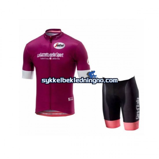 Dame 2018 Giro d Italia Purple sykkeldrakt + sykkelshorts