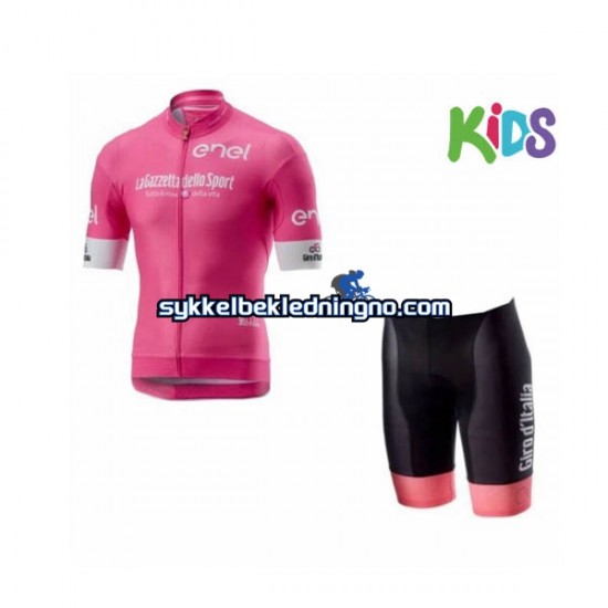 Barn 2018 Giro d Italia sykkeldrakt + sykkelshorts