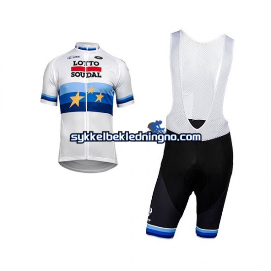 Herre 2018 Lotto Soudal sykkeldrakt + bib sykkelshorts N005