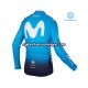 Herre 2018 Movistar Team Vinter sykkeldrakt + bib cykeltights N001